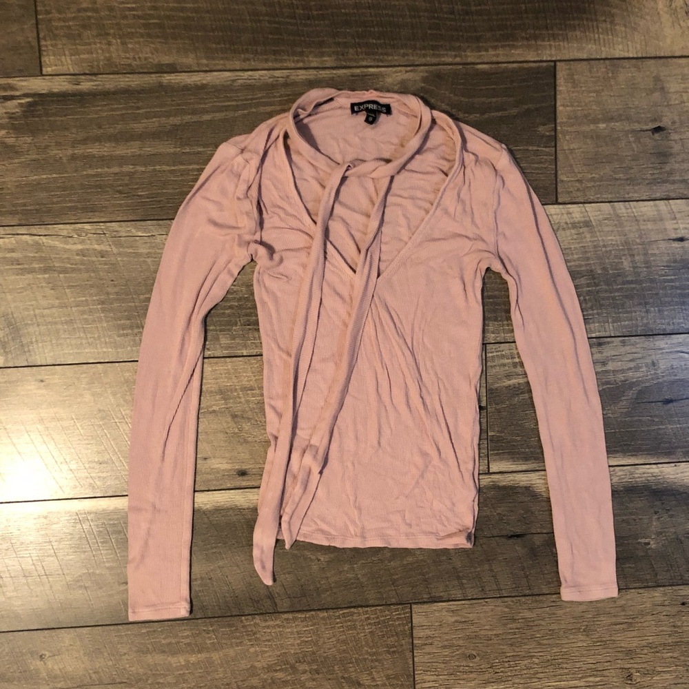 Express tie neck shirt XS